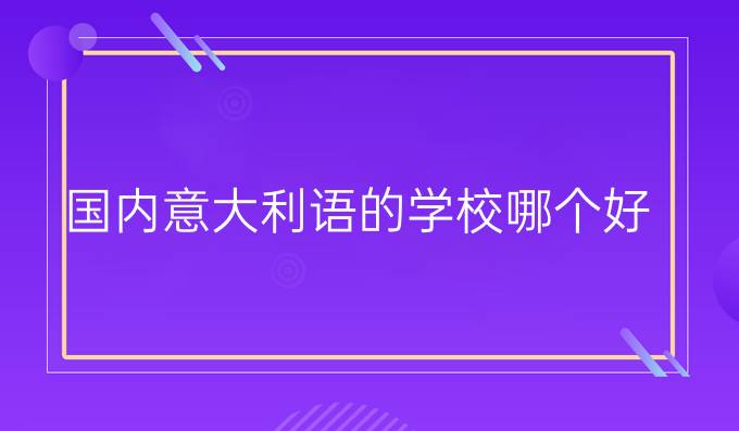 國內(nèi)意大利語的學(xué)校哪個好